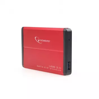 Gembird EE2-U3S-2-R - kiintolevy - SATA - 6,35 cm (2.5) - 3.0 - punainen - alumiini (EE2-U3S-2-R)