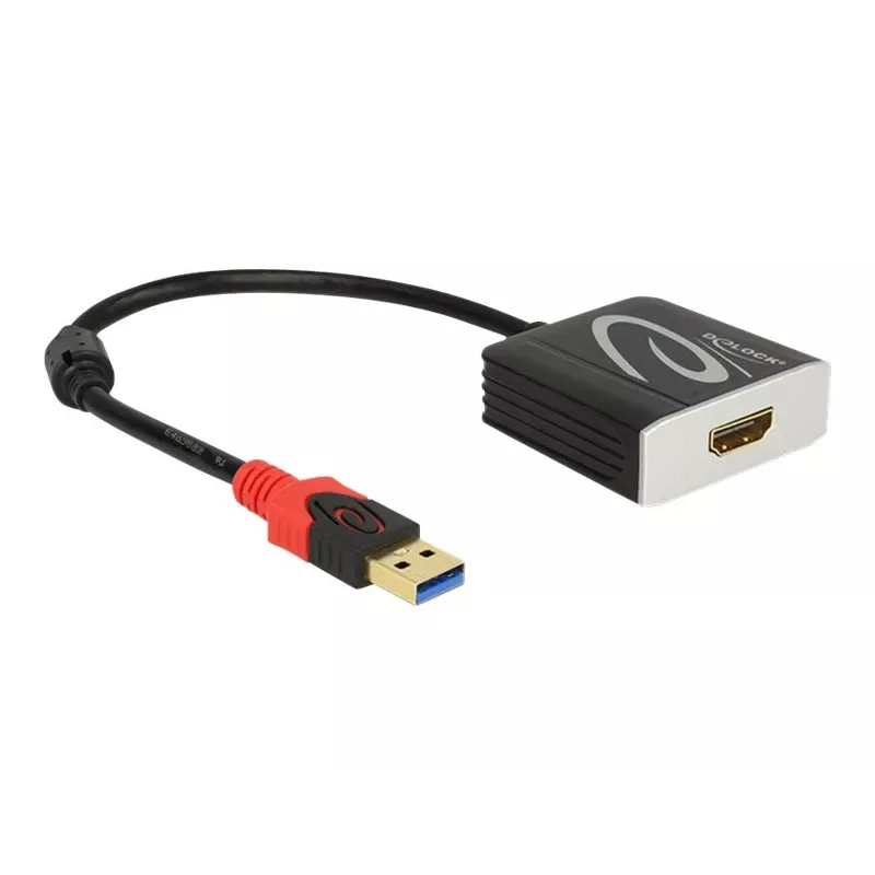 Videokaapeli-adapteri DeLOCK 62736 USB Type-A - HDMI 0,2 m musta