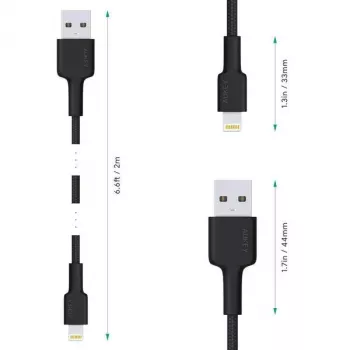 Lightning-kaapeli AUKEY CB-AL05 1 m musta