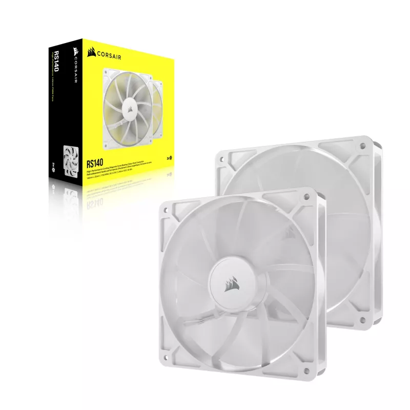 Corsair RS140 Dual Pack kotelotuulettimet, 140 mm, valkoiset, CO-9050195-WW