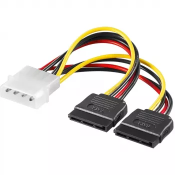 Goobay SATA-virtasovitin 4Pin - 2x15Pin Molex
