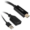 HDMI-DisplayPort-adapterikaapeli Akasa AK-CBHD24-25BK