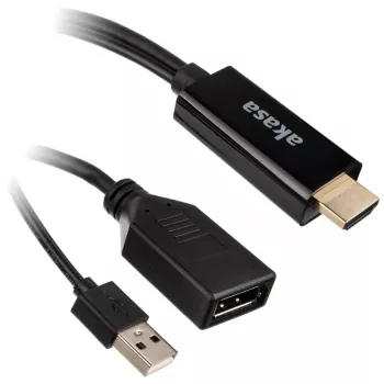 HDMI-DisplayPort-adapterikaapeli Akasa AK-CBHD24-25BK