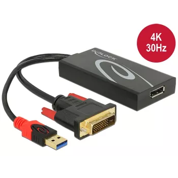 Kaapeli DVI 24+1 + USB-A/Displayport 20p DeLOCK 62596