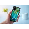 iKins puhelinkotelo Samsung Galaxy S20+:lle — musta vesililjamuotoilu