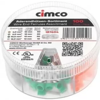 Cimco 187604 johdinpäätteiden valikoima osittain eristetty 1 sarja (187604)