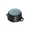 Staub La Cocotte 20 cm pyöreä, musta, valurauta (40509-487-0)