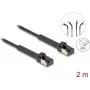 Verkkokaapeli DeLOCK RJ45 ohut Cat.6A U/FTP 2 m musta