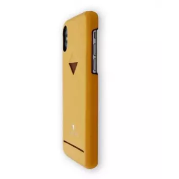 Korttipaikkakotelo VixFox iPhone XR, sinapinkeltainen, ohut suojakotelo korttipaikalla