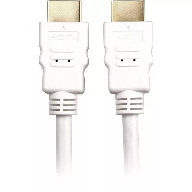 High Speed HDMI-kaapeli Ethernetillä valkoinen, 2 metriä