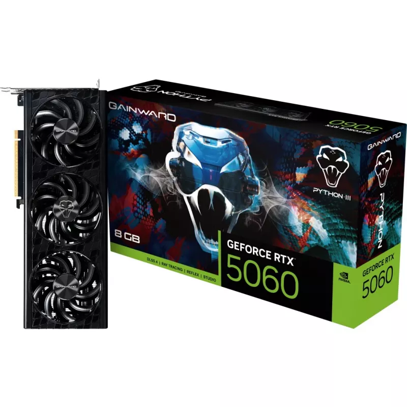 Gainward GeForce RTX 5060 Python III 8GB GDDR7 näytönohjain