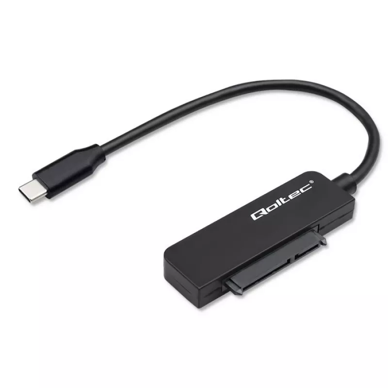 QOLTEC SATA-sovitin 52269 2,5 tuuman asemalle USB-C, tukee jopa 2 TB