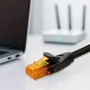 QOLTEC Ethernet-patchkaapeli UTP Cat6 10 m, 2×RJ45, musta