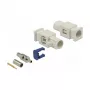 Koaksiaaliliitin DELOCK 89756 — FAKRA B -pistoke, kullatut koskettimet, 9,4×25,6×7,4 mm