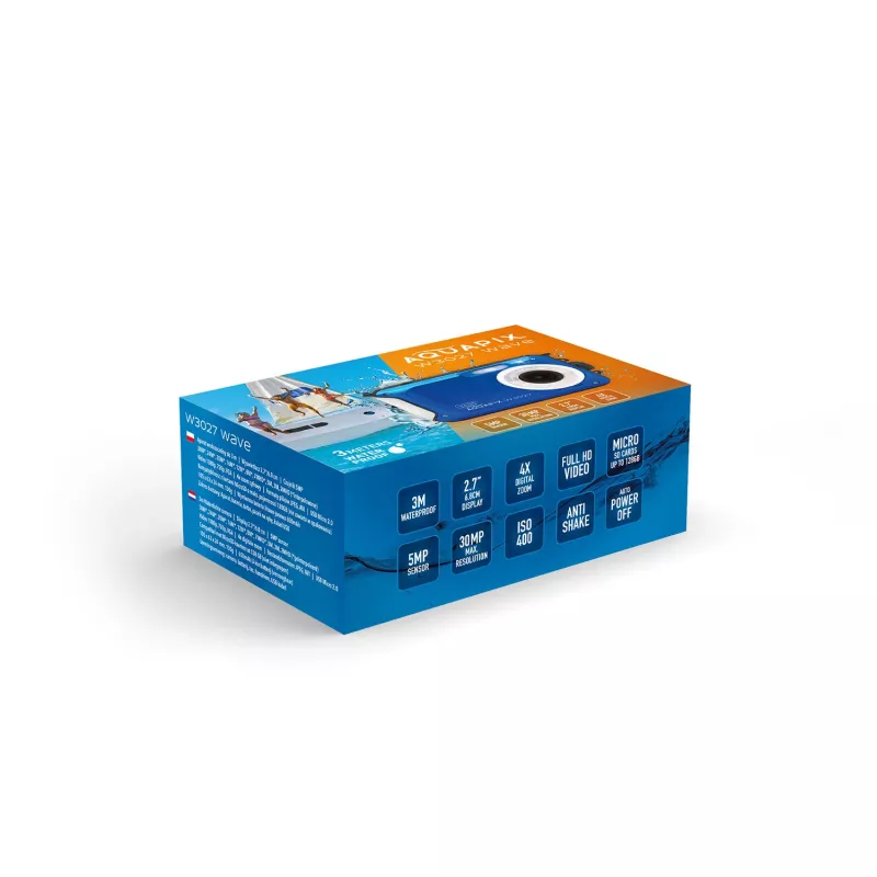 Kompaktikamera Easypix W3027 Wave 5 MP 1280 x 720 pikseliä sininen