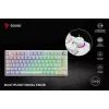 SAVIO PHENIX WHITE langaton mekaaninen näppäimistö, Gateron Red Pro, ABS