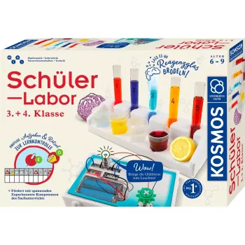 Kosmos Schülerlabor 3. + 4. Klasse, kokeilupakkaus, kemia, 8 vuotta, monivärinen