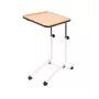 Yöpöytä Mobilex BRAK kompakti muotoilu säilytystilalla, suorakaiteen muotoinen pöytälevy, 4 lukittavaa pyörää, korkeus 61–87 cm, 540×410 mm