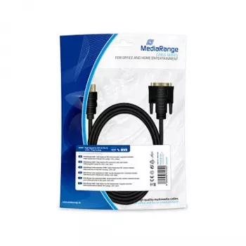 HDMI-DVI-liitäntäkaapeli MediaRange MRCS185 2 m musta