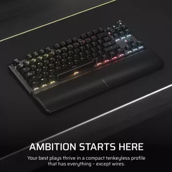 Corsair K70 CORE TKL näppäimistö Gaming USB + RF Wireless + Bluetooth QWERTZ saksa musta