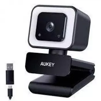 Aukey PC-LM6 Stream Series rengasvalolla Full HD -verkkokamera 1/3-CMOS-kennolla musta
