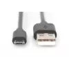 USB-liitäntäkaapeli Digitus USB 2.0 A Micro B 1 m