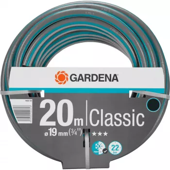 Puutarhaletku Gardena 18022-20 20 m maanpäällinen PVC harmaa oranssi