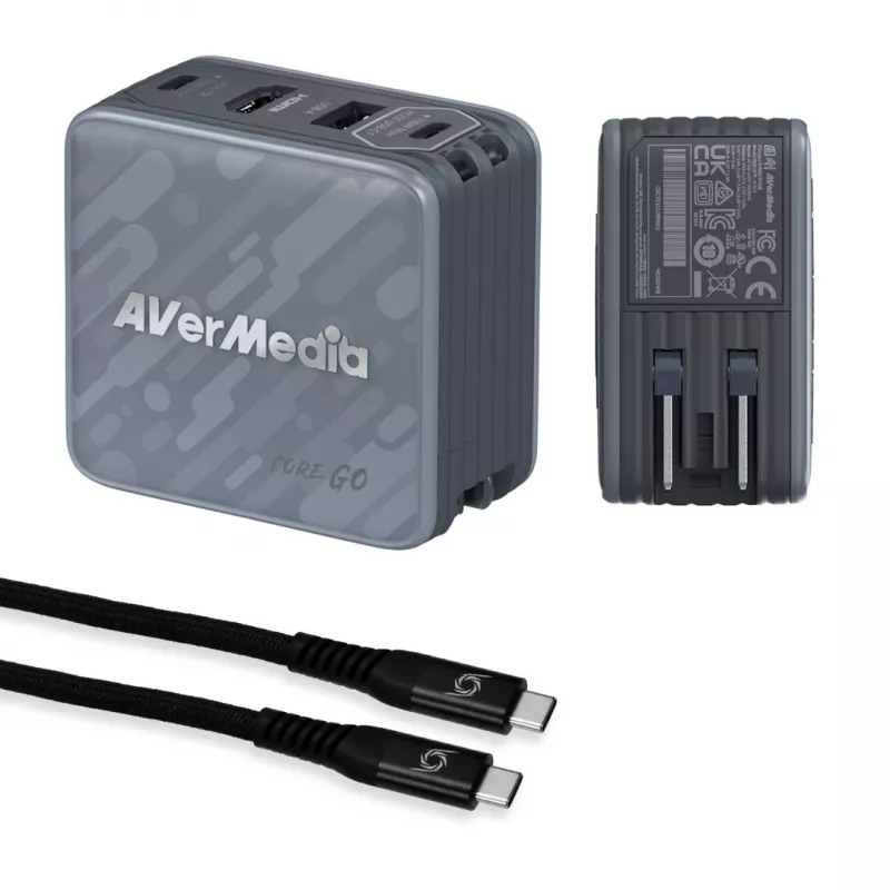 AVerMedia GC313 Universal musta AC-pikalaturi sisäkäyttöön