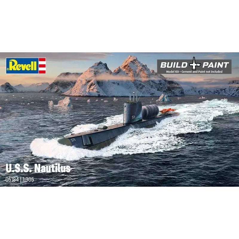 Muovimallilaiva REVELL U.S.S. Nautilus mittakaava 1:305, rakennussarja 05184