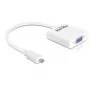 Videokaapeliadapteri DeLOCK 65347 VGA D-Sub - HDMI tyyppi D Micro valkoinen