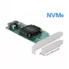 DeLOCK PCI Express x8 -kortti 2 x sisäiseen SFF-8643 NVMe Low Profile -muotoon