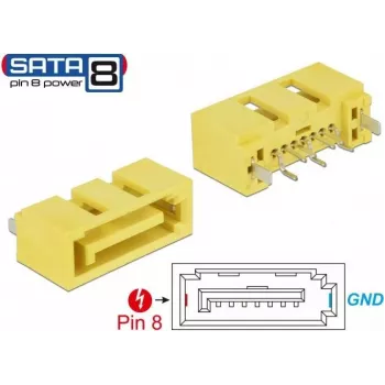 DeLOCK 89886 kaapeliliitin SATA keltainen (89886)