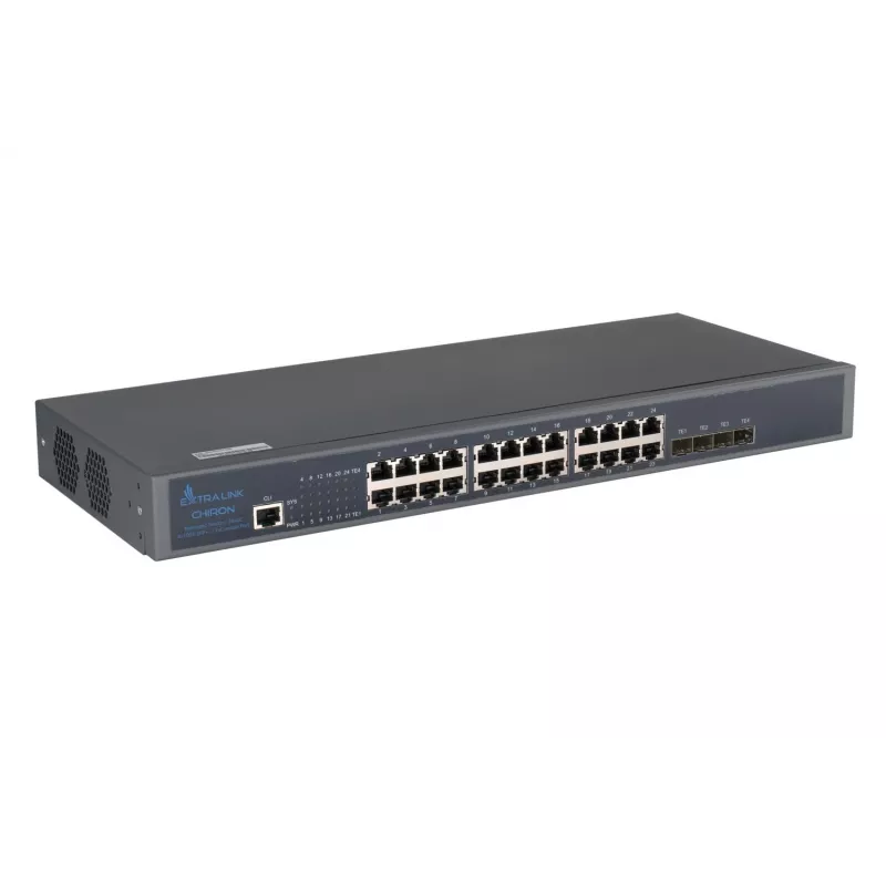 Hallittava kytkin Extralink Chiron 24x RJ45 1000Mb/s 4x SFP+ L3