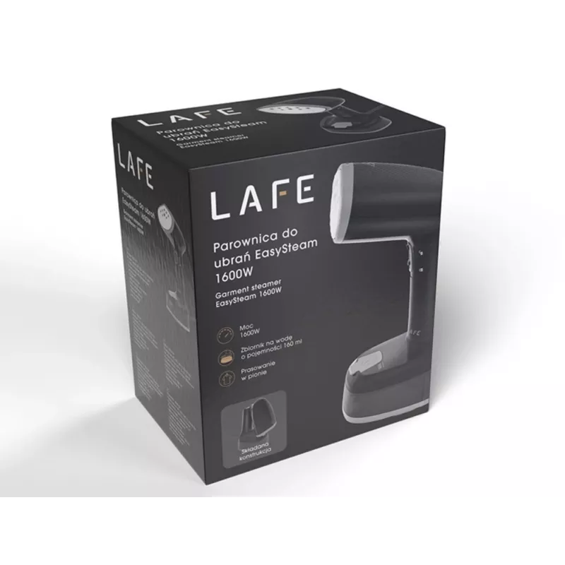 Lafe EasySteam LAFZEL47580 vaatehöyrystin, 1600 W, musta