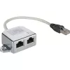 Wentronic Goobay kaapelijakaja (verkkokaksin), CAT Y-adapteri - johdotus 2 x CAT 5 Ethernet, suojattu (68908)