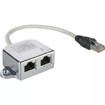 Wentronic Goobay kaapelijakaja (verkkokaksin), CAT Y-adapteri - johdotus 2 x CAT 5 Ethernet, suojattu (68908)