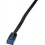 Logilink SlimLine - patch-kaapeli - RJ-45 (M) - RJ-45 (M) - 1 m - UTP - CAT 6 - musta (CF2033U)