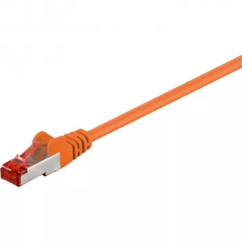Wentronic Goobay CAT 6 -patchkaapeli, S/FTP (PiMF), oranssi, 10 m - LSZH halogeeniton, kupari (93469)