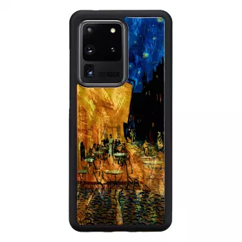 iKins puhelinkotelo Samsung Galaxy S20 Ultralle — musta, malli 'Cafe Terrace'