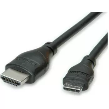 ROLINE HDMI High Speed -kaapeli Ethernetillä - HDMI Ethernet-kaapelilla - mini HDMI (uros)