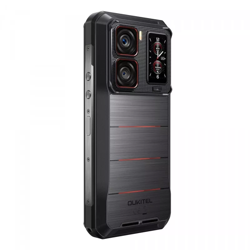 Oukitel WP300 5G älypuhelin, 6,8 tuumaa, 12 Gt RAM, 512 Gt, 16000 mAh, IP69K, Android 15, musta