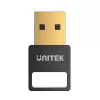 USB-Bluetooth-sovitin Unitek B105B — USB 2.0 Type-A, BLE v5.3, 3 Mbit/s, musta, Plug-and-Play