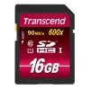 Flash-muisti Transcend 16GB SDHC Class 10 UHS-I 600x TS16GSDHC10U1