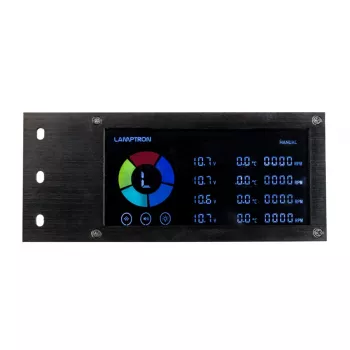 Lamptron SM436 PCI tuuletin- ja RGB-LED-ohjain, musta