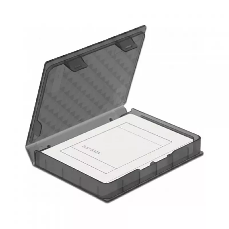 Delock Protection Box - kiintolevyn suojakotelo - kapasiteetti: 1 kiintolevy (2.5) - harmaa (18368)