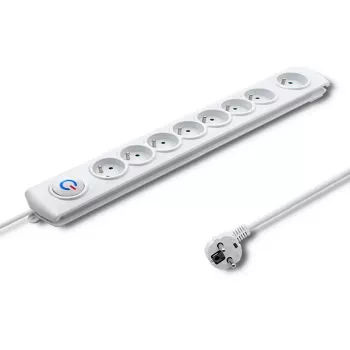 Ylijännitesuoja Qoltec 50293 valkoinen 8 AC-pistorasiaa 230 V