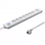 Ylijännitesuoja Qoltec 50293 valkoinen 8 AC-pistorasiaa 230 V