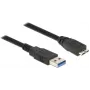 USB-kaapeli DeLOCK 85075 USB 3.2 Gen 1 3 m USB A Micro-USB B musta