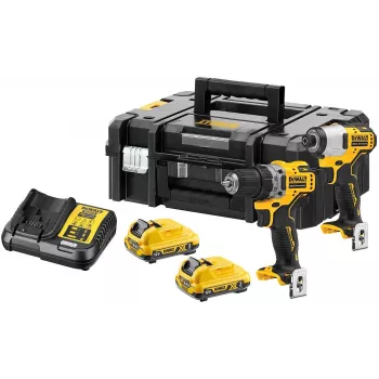 DeWALT DCK2110L2T-QW akkuporakone/iskuporakone musta, keltainen