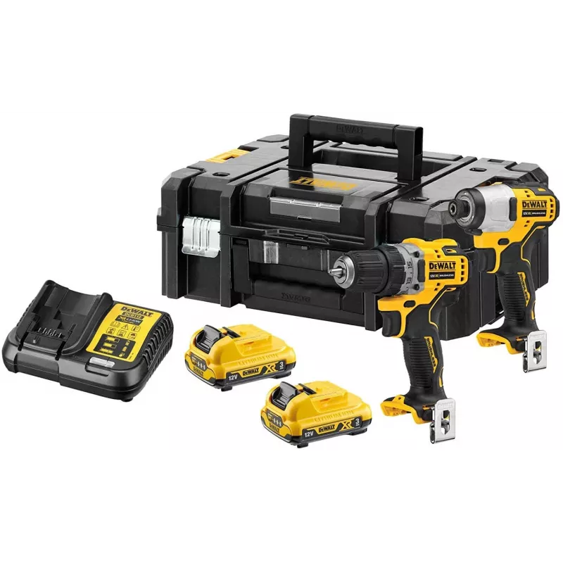 DeWALT DCK2110L2T-QW akkuporakone/iskuporakone musta, keltainen